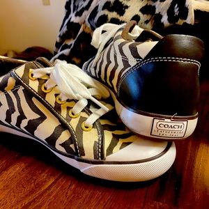 COACH Zebra Print Sneakers